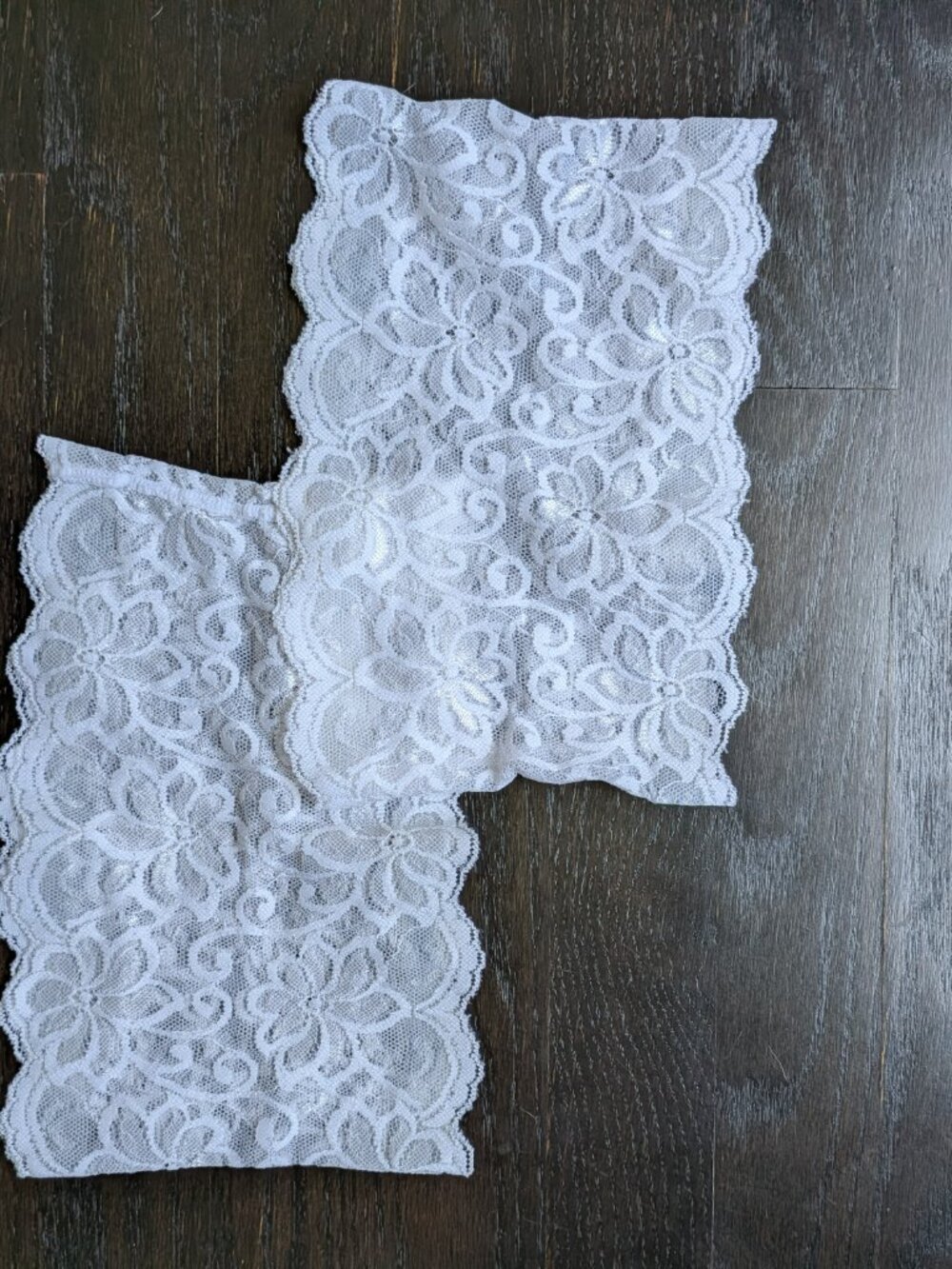 White Floral Stretch Lace Anti-Chafing Thigh Bands / Thigh Savers - Picture 2 of 2